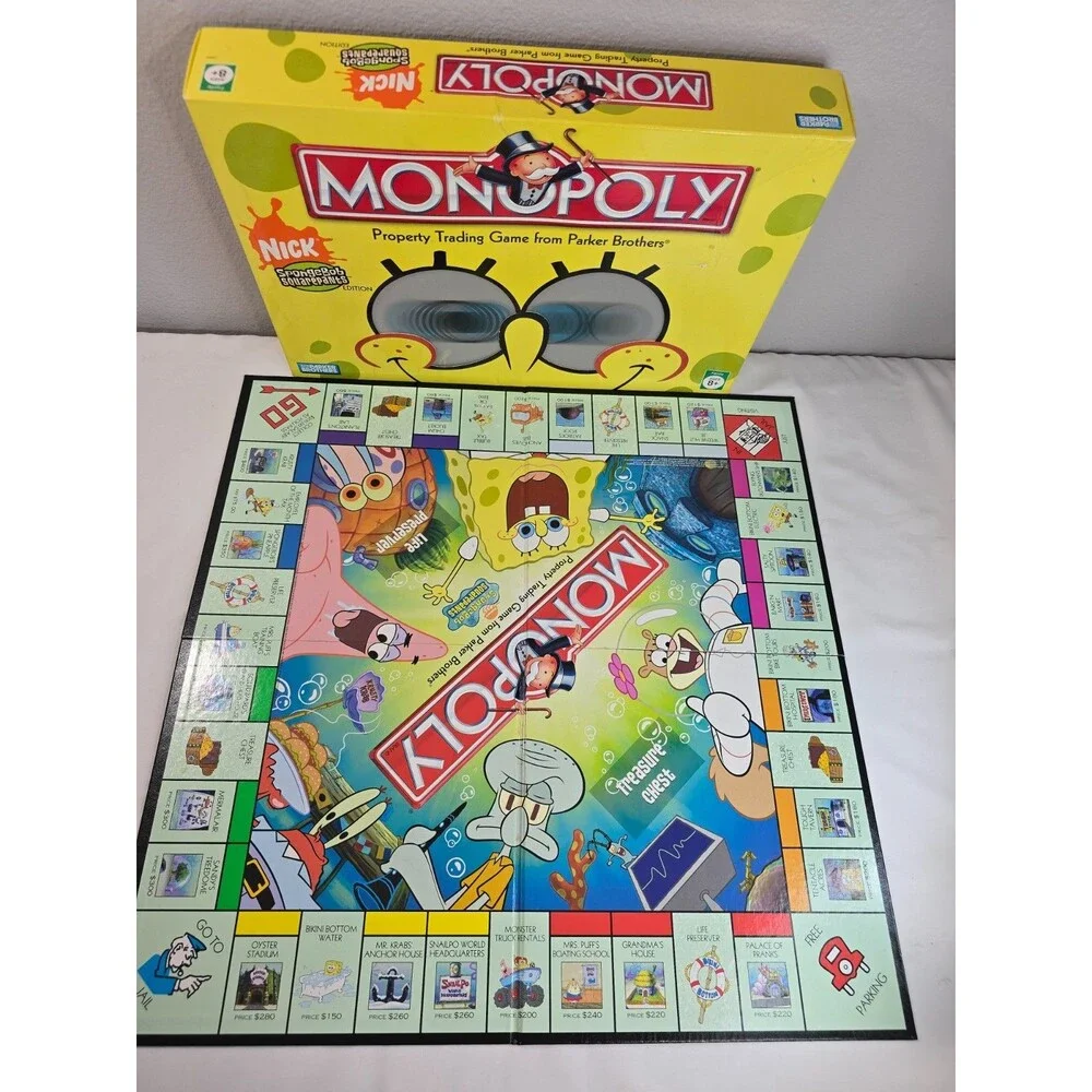 Hasbro Nickelodeon Spongebob Squarepants Monopoly Collectors Edition Complete